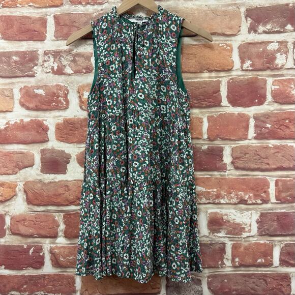 Steve Madden BB Dakota Dress Women's XS Green Multicolor Ditsy Floral Popover - Picture 7 of 9